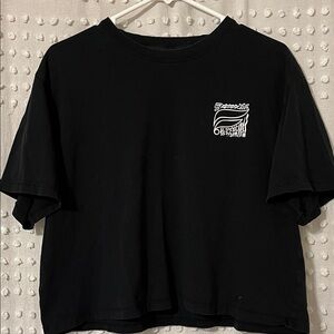 FABLETICS Copped Black Graphic Tee